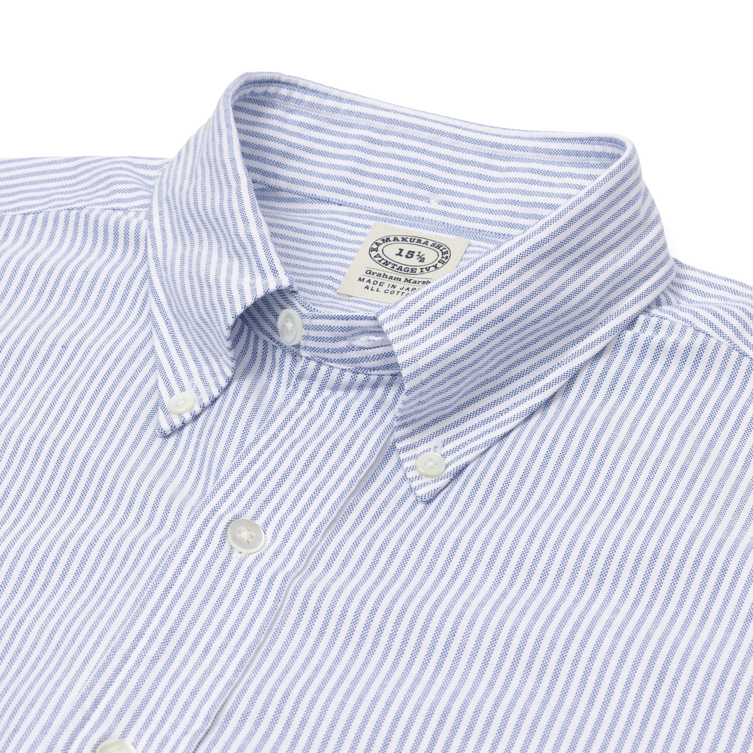 Kamakura x MJ: Hemd "Ivy Oxford-Shirt" aus reiner Baumwolle - Japanese Item